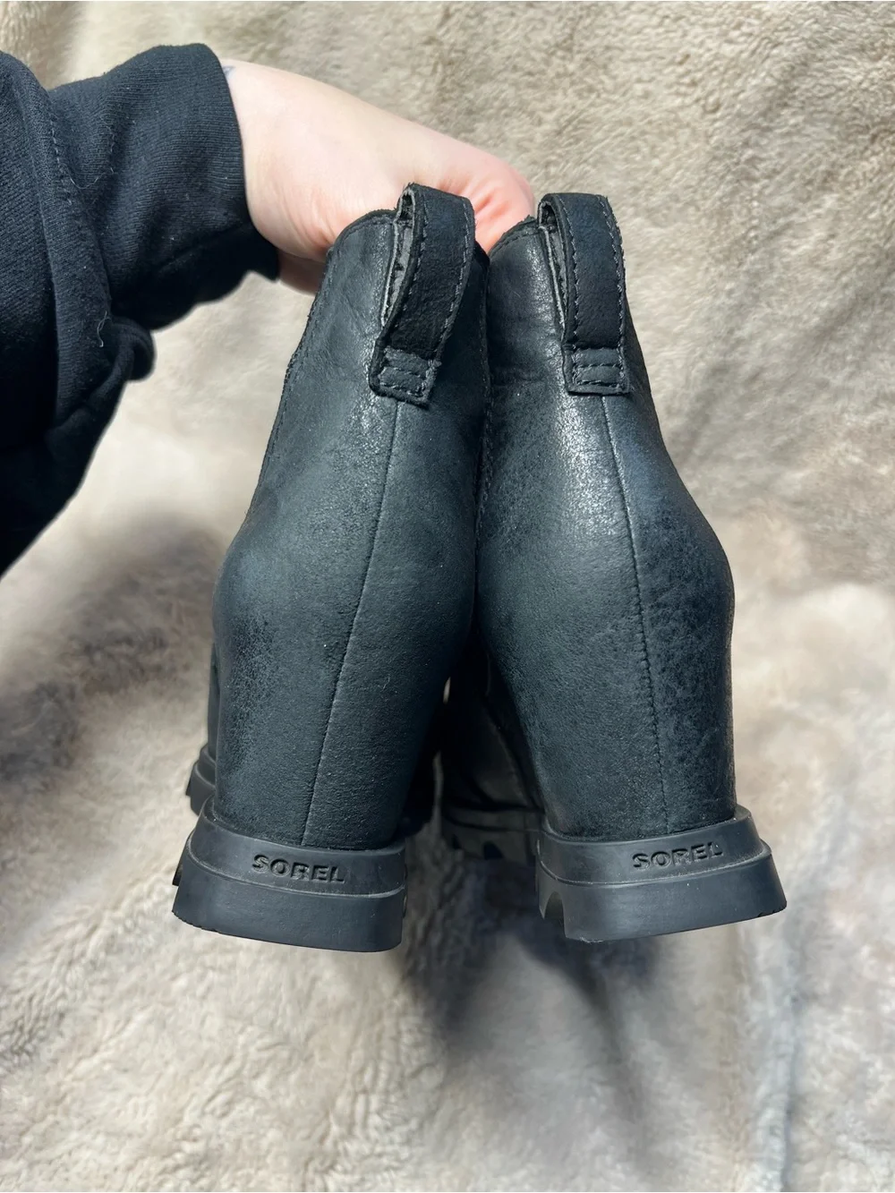 Sorel Women's Joan of Arctic Wedge III Chelsea Boots Size 6